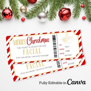 Chèque-cadeau pour le visage | Carte-cadeau pour le visage de Noël | Cadeau visage | Coupon pour le visage | de chèque-cadeau de spa des Fêtes | Carte-cadeau Spa |