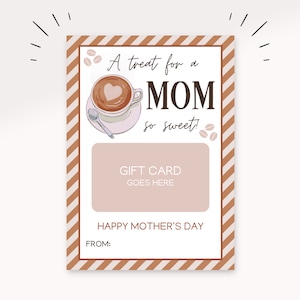 Titulaire de la carte-cadeau de café de la Fête des Mères | Carte-cadeau Bonne Fête des Mères | Carte-cadeau café | Cadeau de la fête des mères | TÉLÉCHARGEMENT INSTANTANÉ |