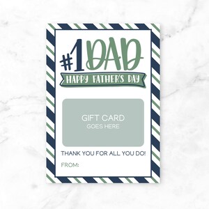 Titulaire de la carte-cadeau de la fête des Pères | Appréciation de papa | Cadeau pour papa | Cadeaux pour la fête des pères | Cartes imprimables pour la fête des pères | Cadeau papa | PDF |