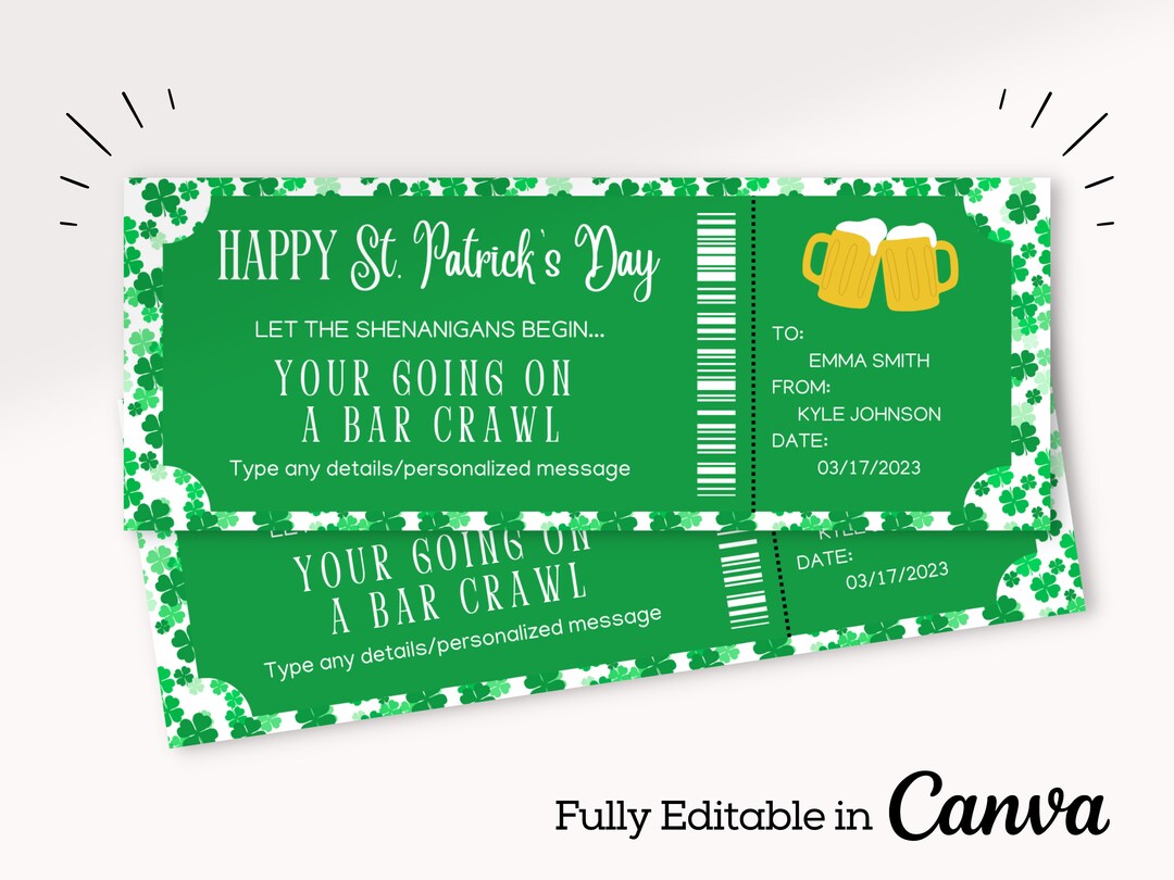 st patricks day bar crawl charlotte tickets