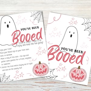 Pink You #39 ve Been Booed Printable Printable Halloween Kit Pink Pink You #39 ve Been Booed Printable Printable Halloween Kit Pink