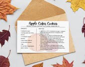 Fall Recipe Card Template | Editable Recipe Card | 6 x 4 Recipe Card | Printable Recipe Card | Cooking Recipe Card | Canva Template |