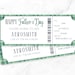 Editable Fathers Day Concert Ticket Surprise Fathers Day Ticket Concert ...