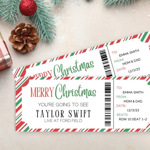 Printable Christmas Concert Gift Ticket Christmas Gift - Etsy