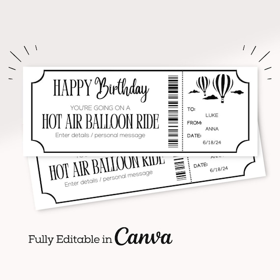 Hot air balloon voucher discount