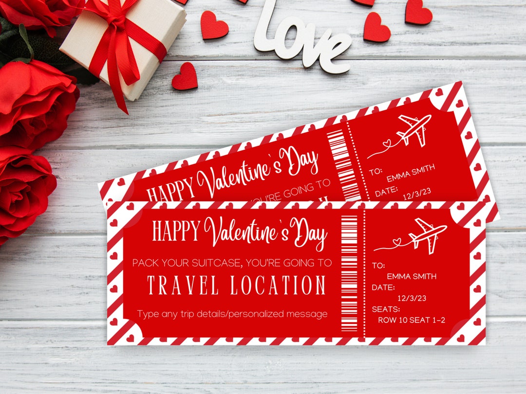 Surprise Trip Ticket | Airplane Ticket | Boarding Pass Printable ...