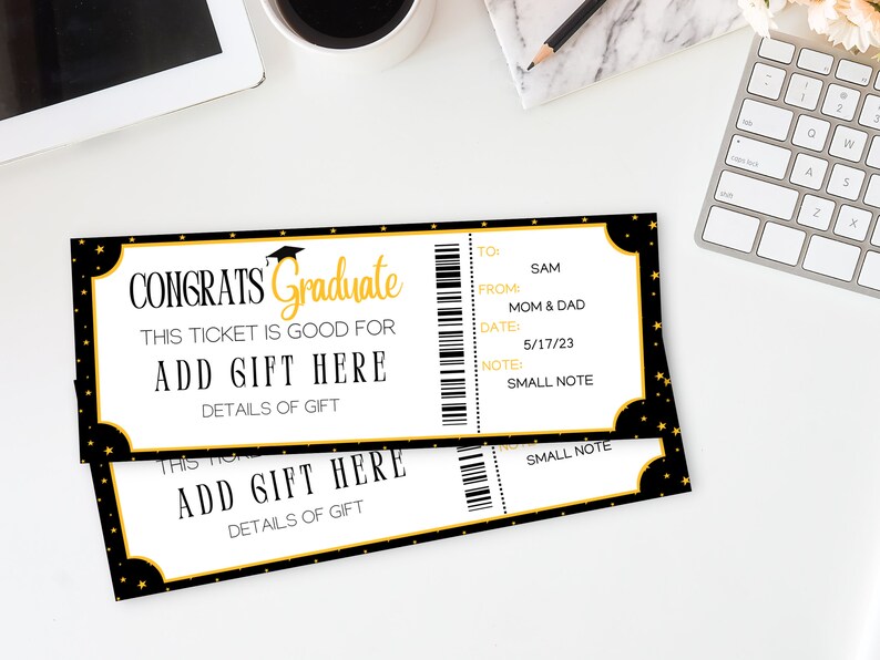 Editable Graduation Gift Voucher | Surprise Gift for Grads | Coupon ...