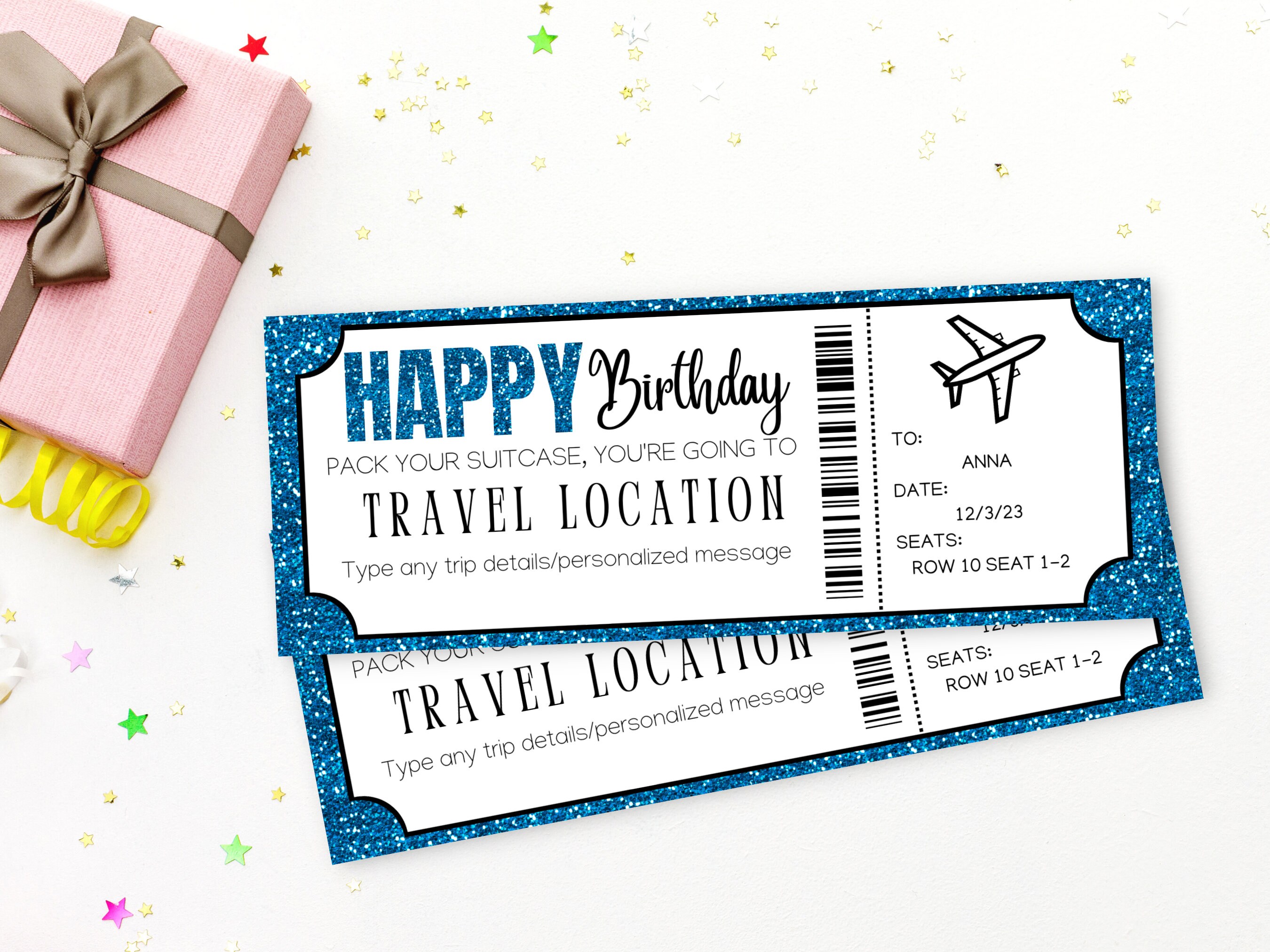 Birthday Boarding Pass | Boarding Pass Template | Surprise Flight ...