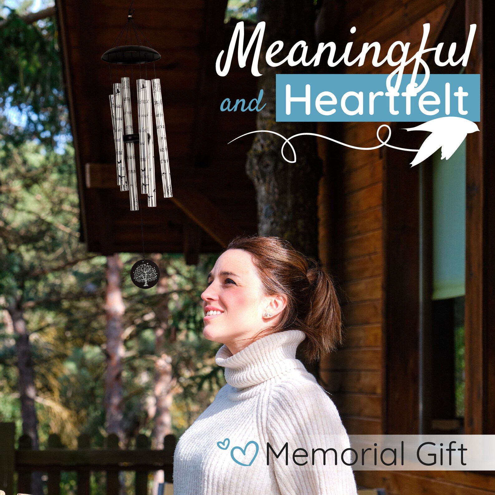 40 Memorial Wind Chimes, Sympathy Gifts for Loss of A Loved One