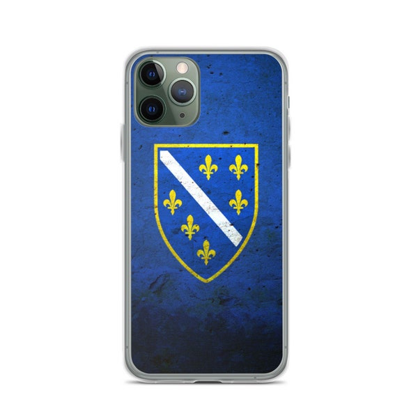 iPhone Case - BIH Bosnia Ljiljan Blue and Yellow (many sizes available)