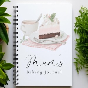 Personalised Baking Journal, Baking Notebook for Mum, Recipe Notes Book, Custom Baking Gift, Gift for Baker