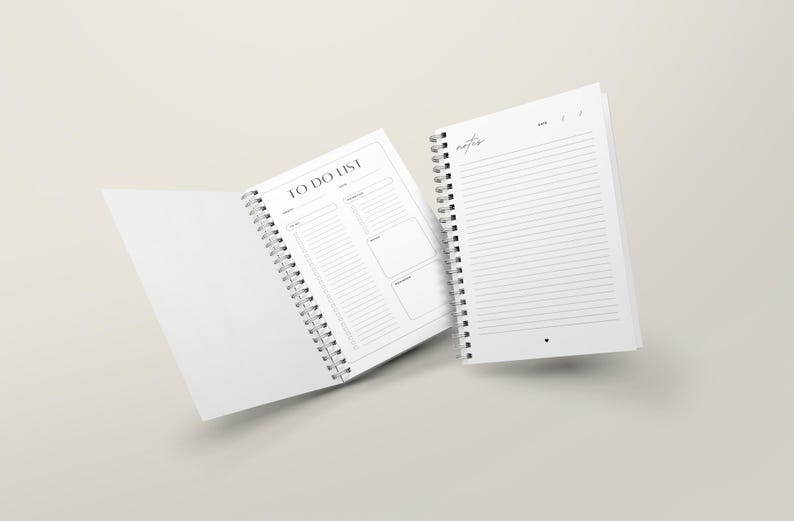 Open spiral bound wedding planner showing interior planning pages, personalised hardback wedding organiser for bride to be