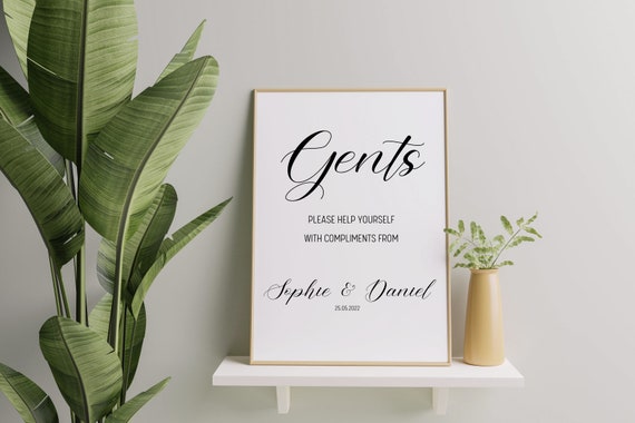 Toileties Sign Gents Toilet Wedding Sign Wedding Toiletries Sign Toiletries - Etsy