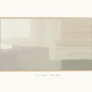 Samsung Frame TV art, Muted Canvas Abstract, Rustic,  , Spring, Palette knife, Minimal, Florals, Oil Painting, Farmhouse