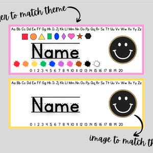 Custom Student Desk Name Tags Digital Download
