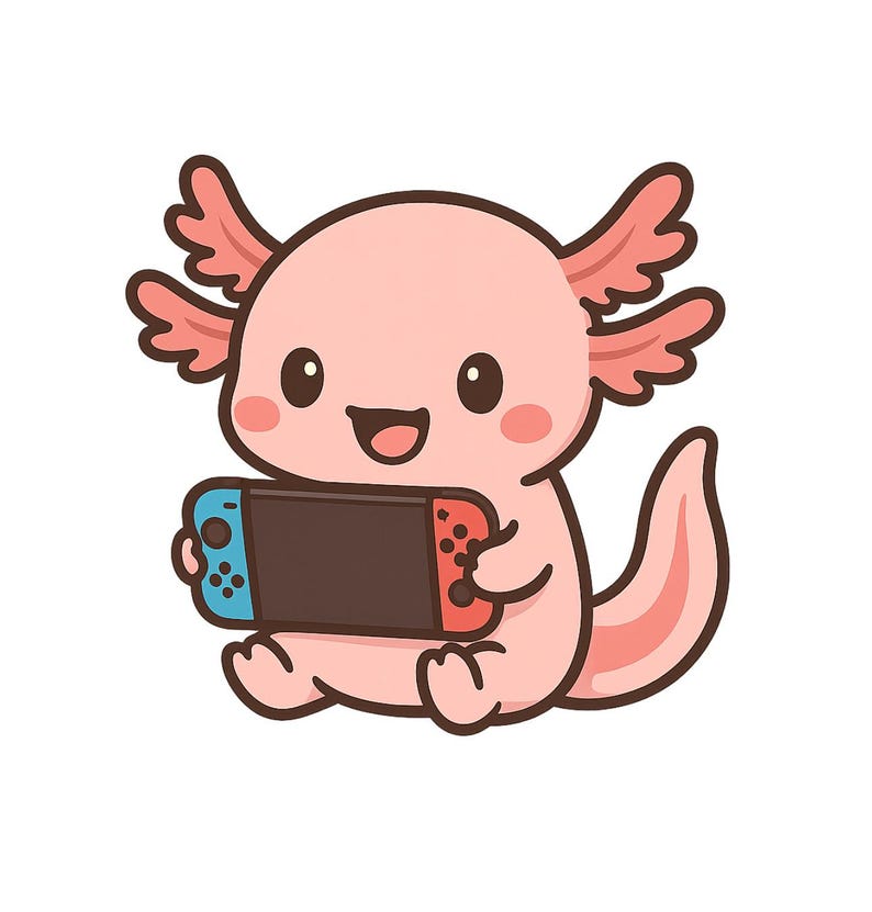 Axolotl Switch Holographic Sticker - Etsy