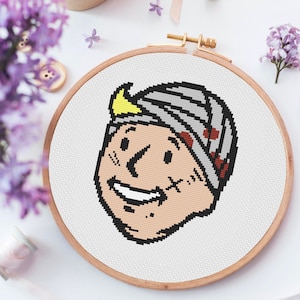 Injured Vault Boy - Video Game - Cross Stitch Pattern -  Digital Download
