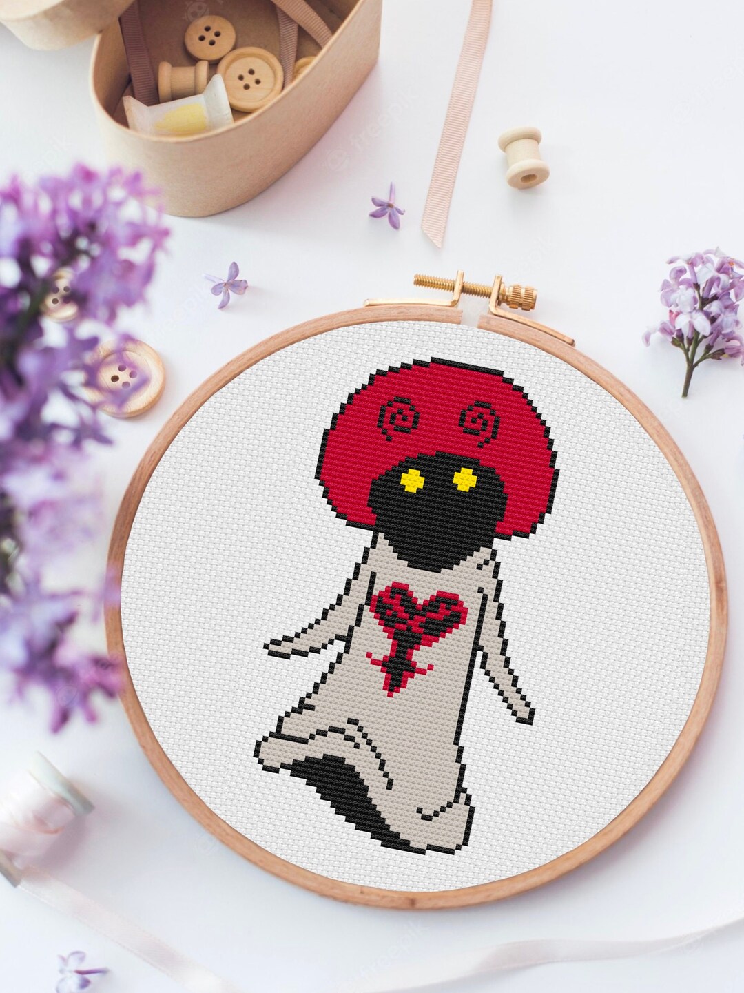 White Mushroom Kingdom Hearts Video Game Cross Stitch Pattern Etsy