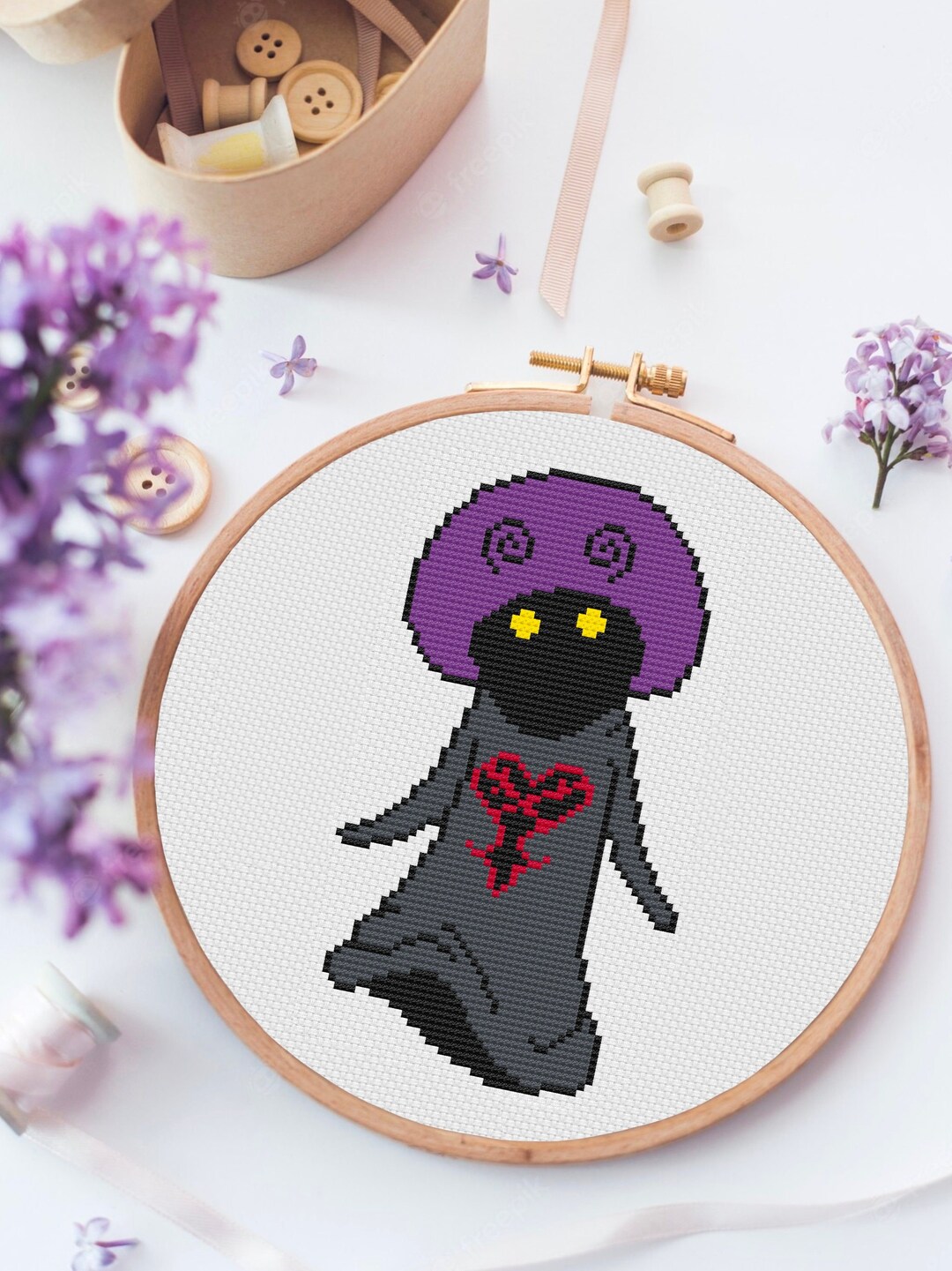 Black Fungus Kingdom Hearts Video Game Cross Stitch Pattern Etsy