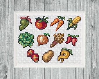 Sun Haven - Video Game - Cross Stitch Pattern - Sun Haven Crops - Digital Download