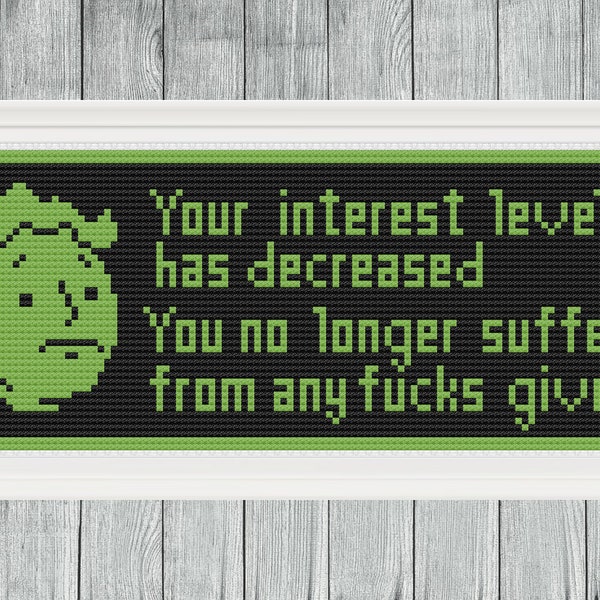 Fallout Notification - Fallout - Video Game - Cross Stitch Pattern -  Digital Download