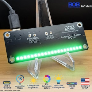 USB-C Powered LED Effects Board: 20 RGB LEDs, 15 Animation Modes