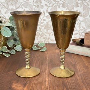 Vintage Falstaff Silver Plated Goblets Pair, Spanish Wine Chalices, Grapevine Stem