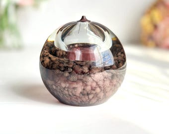 Vintage Art Glass Spherical Oil Burner Paperweight