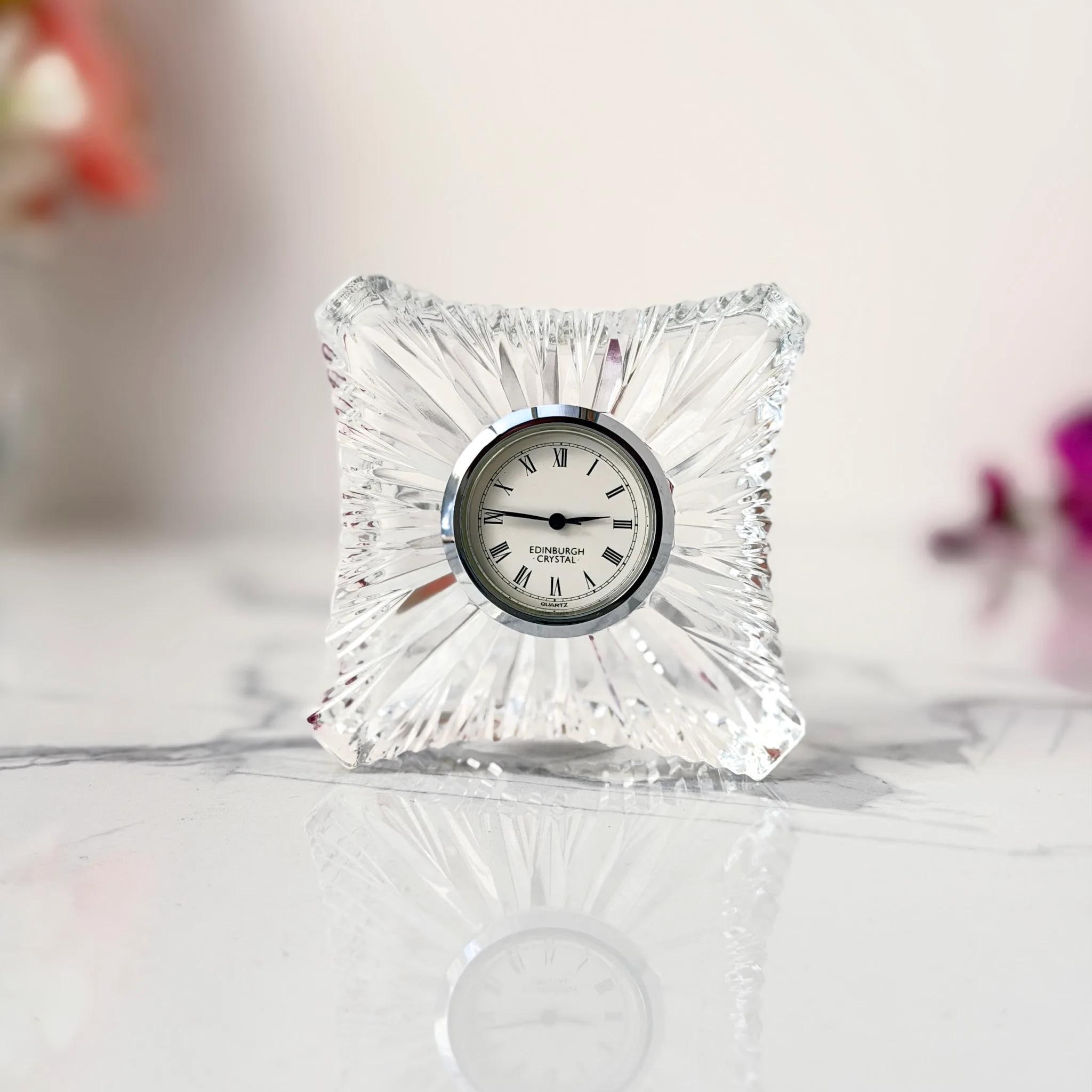 Edinburgh Crystal Clock - Etsy