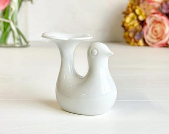 Arzberg Germany White Ceramic Bird Ring Dish Vintage