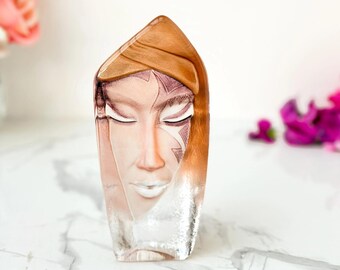 Målerås Mats Jonasson Escultura facial de cristal Batzeba Contemporáneo
