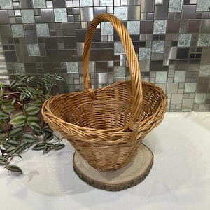 Vintage French Wicker Basket - Rustic Storage & Decor