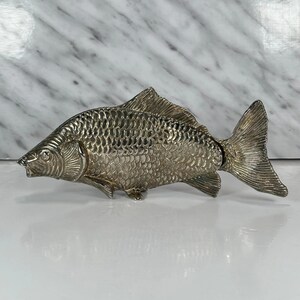 Vintage Silver Fish Napkin Holder, Italian, Modello Depositato