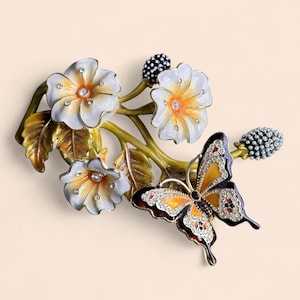 Keren Kopal Butterfly Trinket Box, 24K Gold Plated, Austrian Crystal Jewellery Box