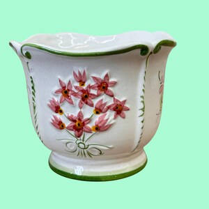 Vintage Hand-Painted Portuguese Planter, R.C. & Cal Ceramic Pot