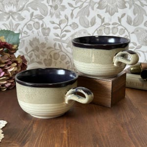 Vintage Brown Pottery Soup Bowls: Retro Kitsch Made in England