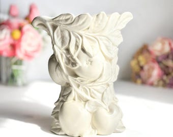 Beswick Vintage Ceramic Vase 1298 Cream Apple Motif