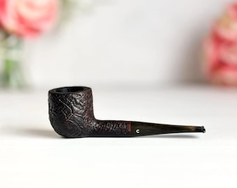 Pipa Comoy's Sandblast 126 Estate fabricada en Londres, Inglaterra, brezo vintage