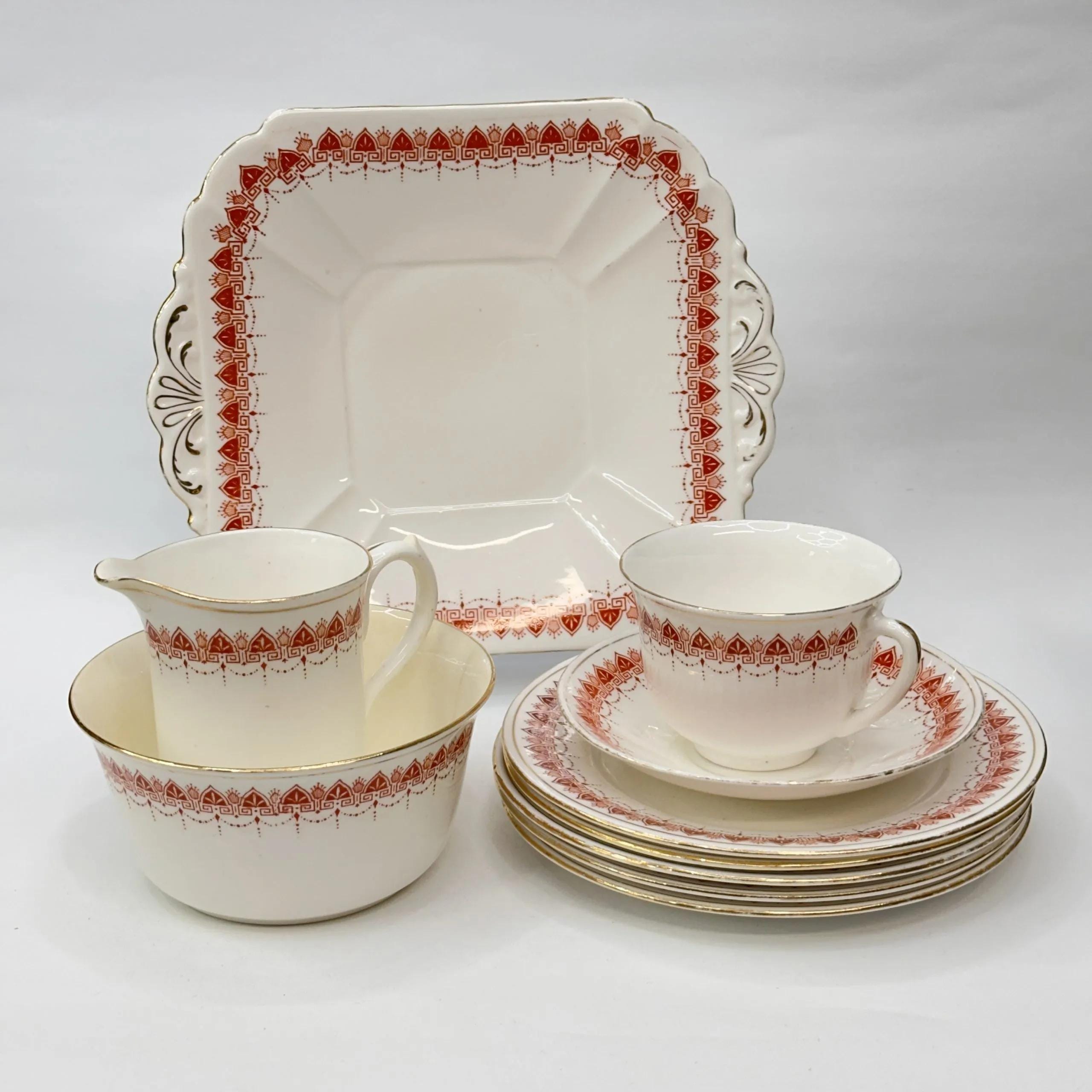 Shelley Art Deco Sandwich Plates - Etsy