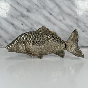 Vintage Silver Fish Napkin Holder, Italian, Modello Depositato