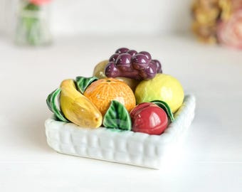 John Buck Iberian Ceramic Fruit Basket Square Bowl Vintage