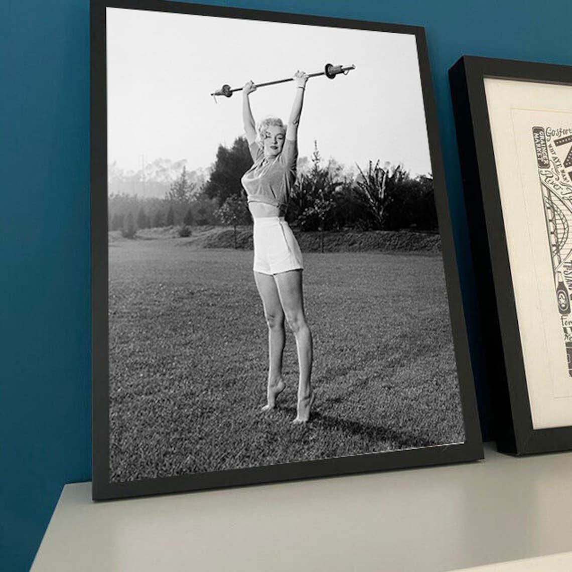 Marilyn Monroe Gym Workout Sport Classic Retro Print Poster Etsy Canada