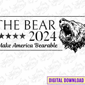Valet 2024 Björn, gör Amerika uthärdligt (SVG och PNG)