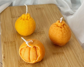 Orange Candle|Citrus Home Decor|Scented Candle|Handcrafted Zest|Gift for Her|Gift for Him|Tangerine Candle|Designer Candle|Fruit Candle