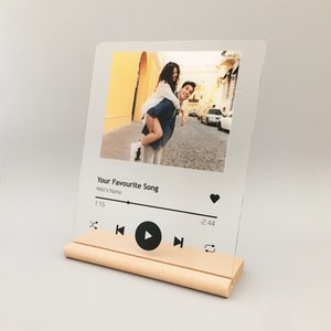 Personalized Music Plaque Couples Gift, Custom Acrylic Song Plaque,  Anniversary Gift for Boyfriend, Custom Album Cover