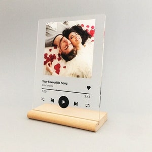 Personalized Music Plaque With Stand Custom Album Cover Song