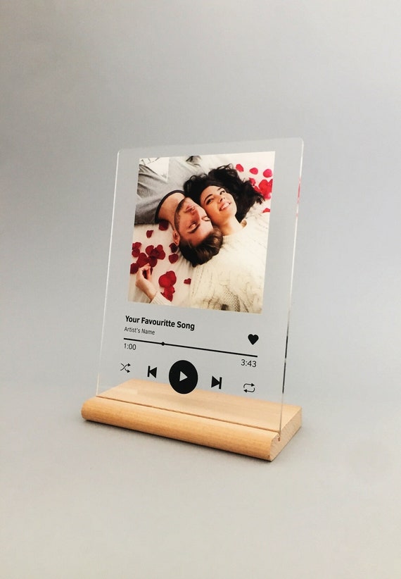 Personalized Acrylic Song Plaque Custom Photo Album Cover Valentine Gift