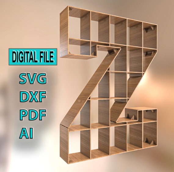 Digital Letter H Shelf Waffle lasercut file as waffle connections,Shelf