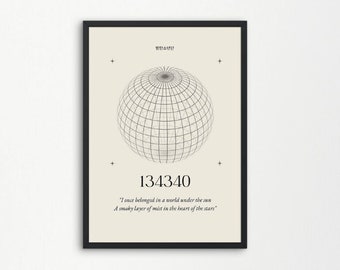 BTS Paradise Lyrics Prints Poster digital Download Korean -  Israel