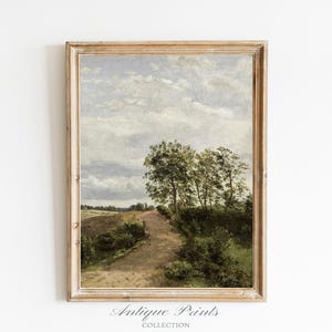 Cuadro neutro, conjunto de 2 impresiones divididas, paisaje, 2 piezas, arte de pared vintage, impresión campestre, decoración de granja - IMPRIMIBLE imagen 7